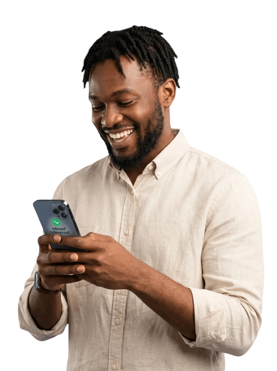 Smiling user on VitePay app